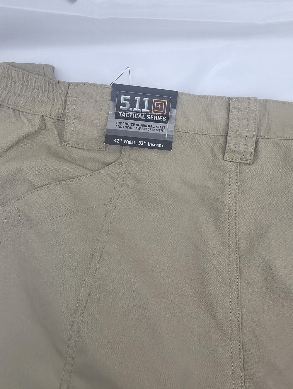 5.11 Tactical Series Pants Taclite Pro Tan Elastic Waist Size 42x32 NWT
